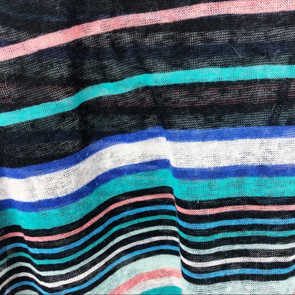 Maeve Colorful Striped Split Back Tank Top M - Picture 4 of 6